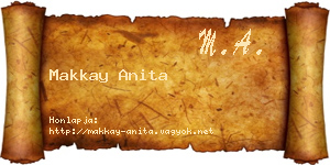 Makkay Anita névjegykártya